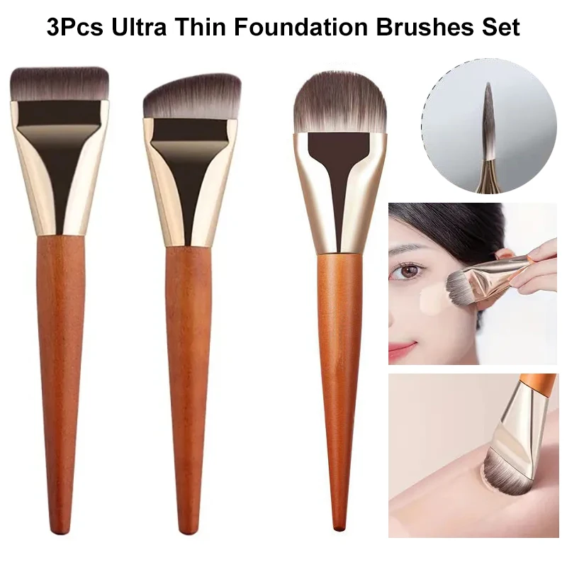 Beauty Queen Makeup - 1/2/3pcs 울트라 씬 프로페셔널 파운데이션 브러쉬