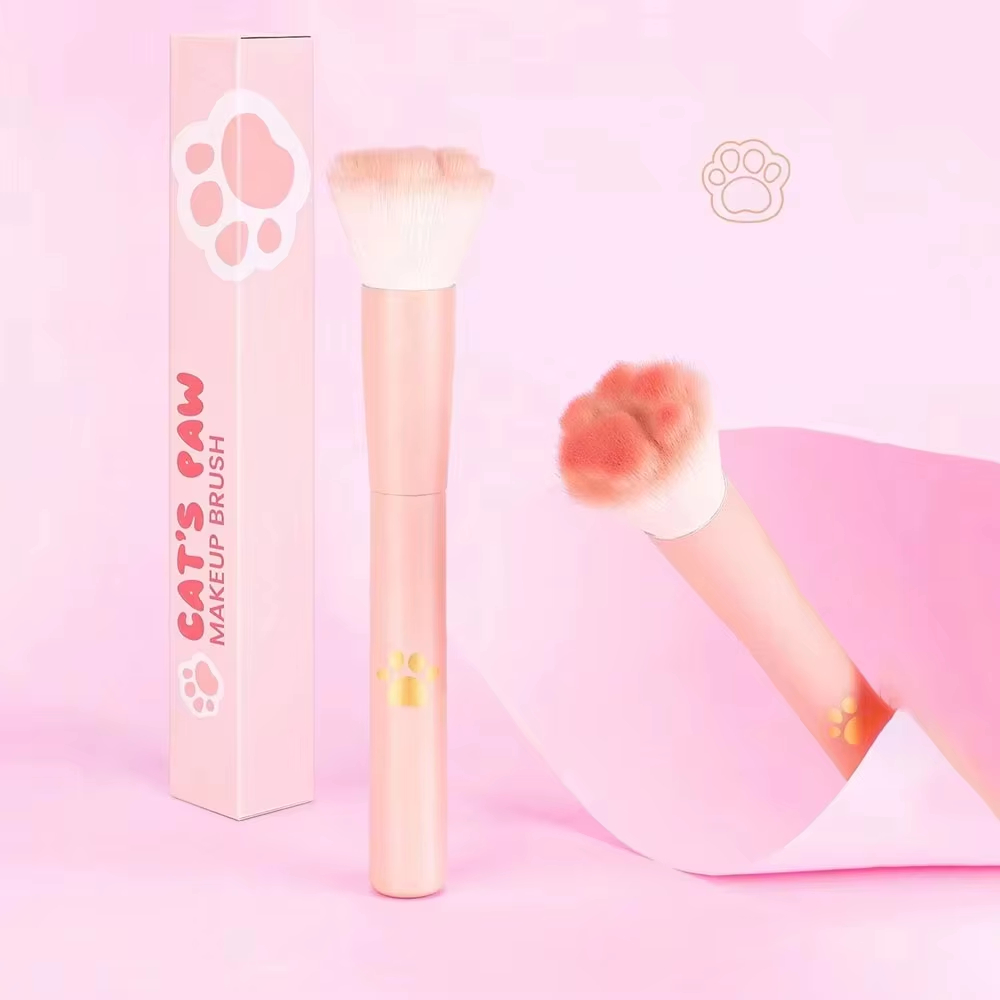 Beauty Queen Makeup - 1Pc 고양이 발 모양 블러셔 브러쉬(보관