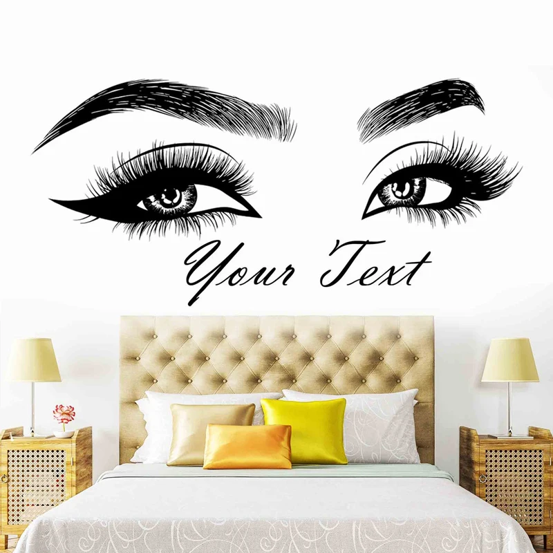 Beauty Of Makeup Quotes - 속눈썹 눈썹 비닐 스티커 미용실 벽