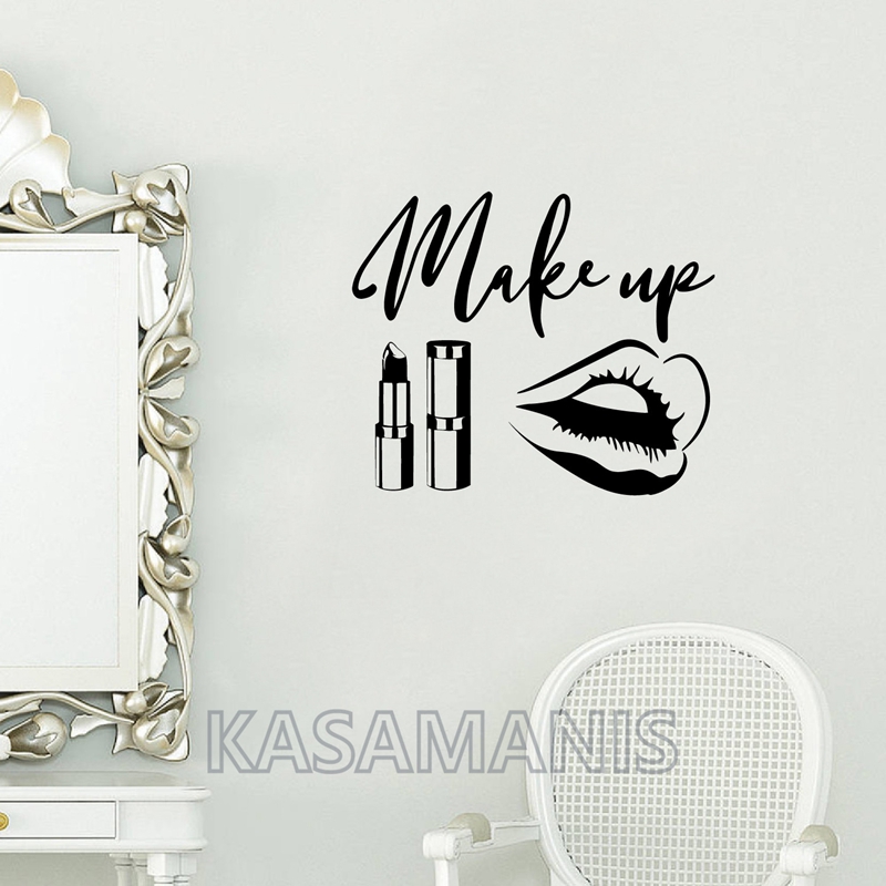 Beauty Of Makeup Quotes - 메이크업 견적 벽 아트 데칼 뷰티
