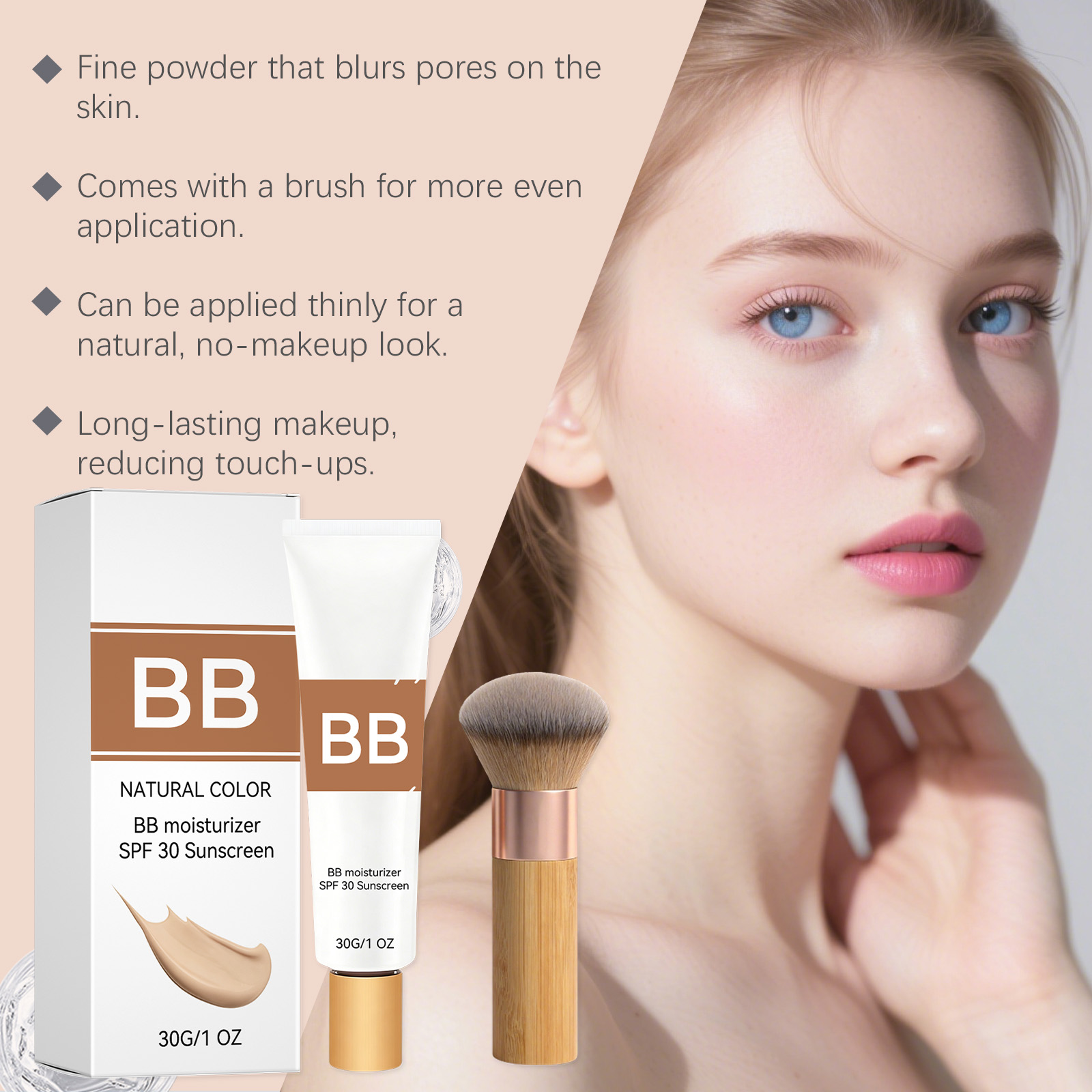 SPF 30 틴티드 모이스처라이저 비비크림 히알루론산  - Beauty Queen Makeup 리뷰 및 가격