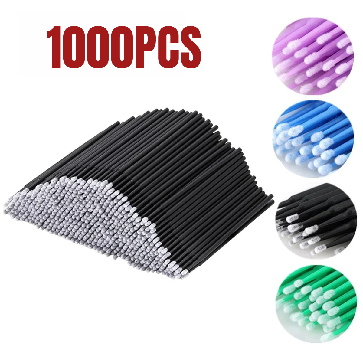 1000/500PCS 속눈썹 청소 브러시 ​​매우 다채 - Beauty Makeup Vanity 리뷰 및 가격