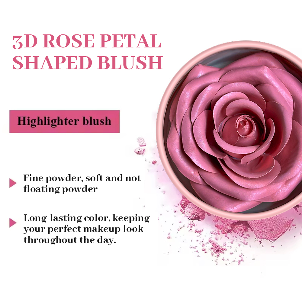 3D 꽃잎 로즈 메이크업 블러쉬 4 색 선물 형광펜 희 - Beauty Real Makeup 리뷰 및 가격