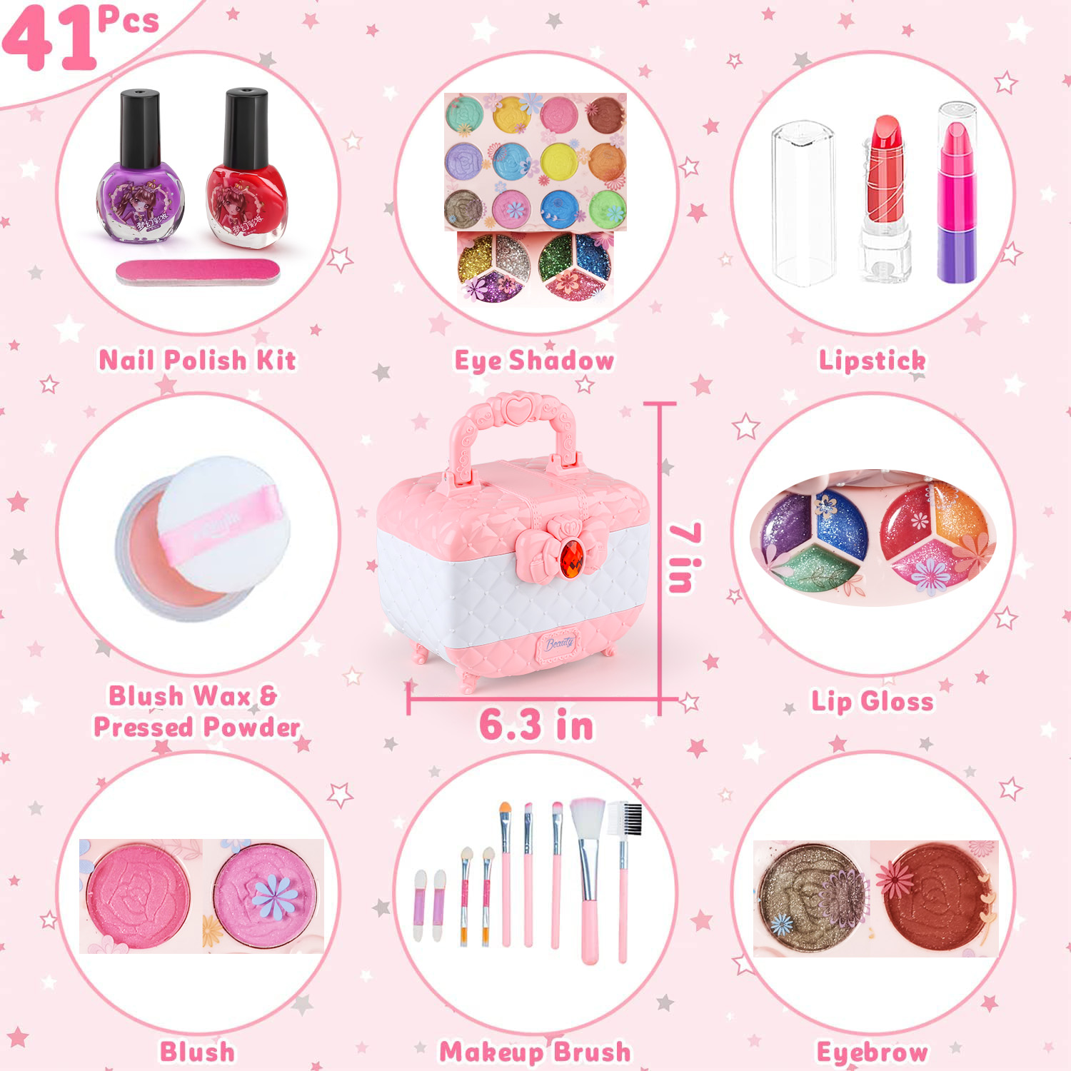 여아용 키즈 메이크업 장난감 키트, 세척 가능한 메이크 - Beauty Real Makeup 리뷰 및 가격