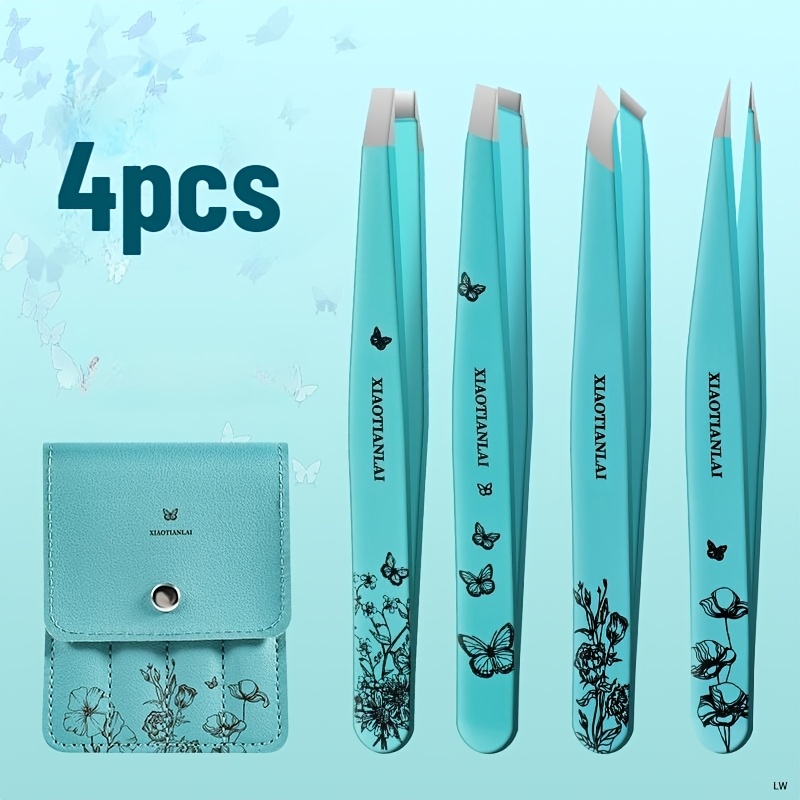 4개 세트 티파니 블루 나비 모양 눈썹 족집게 데일리  - Beauty Bag Makeup 리뷰 및 가격