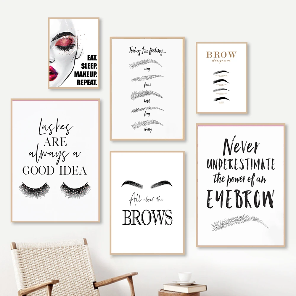패션 메이크업 캔버스 페인팅 인쇄 눈썹 속눈썹 견적,  - Beauty Of Makeup Quotes 리뷰 및 가격